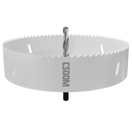 CSOOM 200mm M42 BiMetall Lochsäge, weiß, für Bohrwerkzeuge in Holz, Kunststoff, Gipskarton und Blech von CSOOM