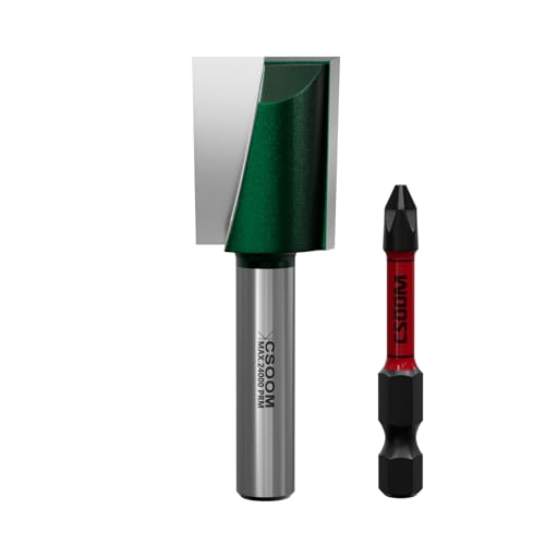 CSOOM 8mm Schaft Professional Bodenreinigung Fräser, mit Schlagmagnetbits, Schaftfräser, Holzbearbeitungswerkzeug Bit (20mm) CSOOM 8mm Schaft Professional Bodenreinigung Fräser, mit Schlagmagnetbits, Schaftfräser, Holzbearbeitungswerkzeug Bit (20mm) von CSOOM