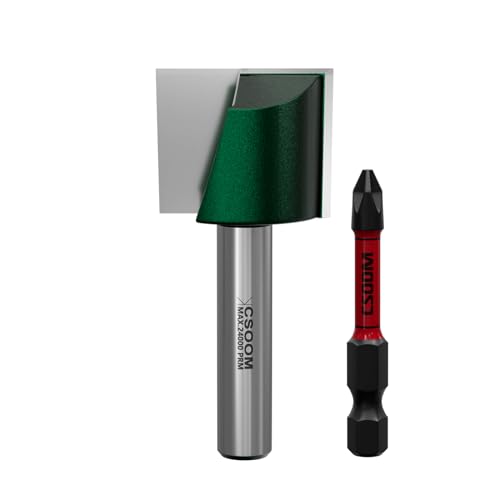 CSOOM 8mm Schaft Professional Bodenreinigung Fräser, mit Schlagmagnetbits, Schaftfräser, Holzbearbeitungswerkzeug Bit (25mm) CSOOM 8mm Schaft Professional Bodenreinigung Fräser, mit Schlagmagnetbits, Schaftfräser, Holzbearbeitungswerkzeug Bit (25mm) von CSOOM