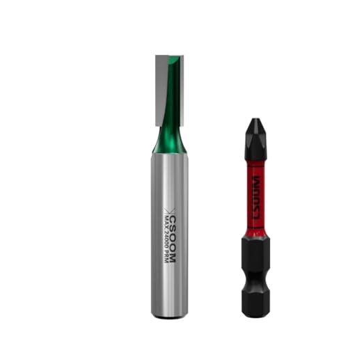 CSOOM 8mm Schaft Professional Bodenreinigung Fräser, mit Schlagmagnetbits, Schaftfräser, Holzbearbeitungswerkzeug Bit (6mm) CSOOM 8mm Schaft Professional Bodenreinigung Fräser, mit Schlagmagnetbits, Schaftfräser, Holzbearbeitungswerkzeug Bit (6mm) von CSOOM
