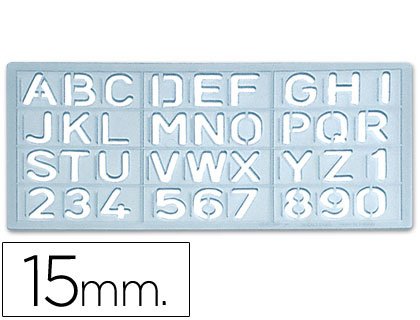 CSP Schablone Buchstaben und Zahlen 15 mm 1585 von CSP