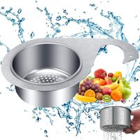 Csparkv - 1-teiliges Spülbeckensieb aus Edelstahl in Schwanenform, Küchenspülbeckensieb, abnehmbarer Multifunktions-Ablaufkorb zum Filtern von Csparkv - 1-teiliges Spülbeckensieb aus Edelstahl in Schwanenform, Küchenspülbeckensieb, abnehmbarer Multifunktions-Ablaufkorb zum Filtern von von CSPARKV