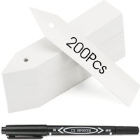 10 x 2 cm, weiß, 200 Stück, Etiketten für Pflanzen, Sämlinge, Kunststoffetiketten für Gemüsegarten, 10 x 2 cm, weiß, 200 Stück, Etiketten für Pflanzen, Sämlinge, Kunststoffetiketten für Gemüsegarten, von CSPARKV