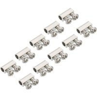 10 x 4 x 5 mm Drahtseilklemmen, 10 Stück Stahlkabelklemmen, 3 mm Doppellöcher, Drahtsicherung, Seilbeschläge, Clip mit M3 x 0,5 Schraube für Kabel von CSPARKV