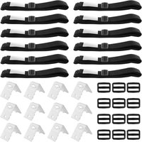 12er Pack Pool-Solarfolien-Haltestreifen, Pool-Roller, Befestigungsstreifen und Klammern, mobile Solarfolie für mobiles Wickelsystem für von CSPARKV