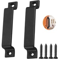 Csparkv - 178mm)schwarz,Scheunentorgriff Massiver Türgriff aus schwarzem Stahl Inklusive Schraube von CSPARKV