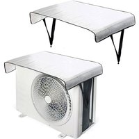 2 Stück Außenklimaanlagen-Abdeckung, wasserdichte Außenklimaanlagen-Abdeckung, universelle Aluminiumfolie, Anti-UV-Anti-Schnee-Schutzhülle für von CSPARKV