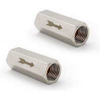 Csparkv - 2 Stück Rückschlagventil 1/4 Zoll Sechskant-Luftrückschlagventil Einweg-Rückschlagventil für Kesseldruckbehälter Csparkv - 2 Stück Rückschlagventil 1/4 Zoll Sechskant-Luftrückschlagventil Einweg-Rückschlagventil für Kesseldruckbehälter von CSPARKV