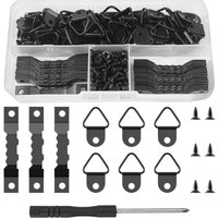 251-teiliges Tafelaufhänger-Set, Bilderrahmen-Haken-Set mit Schraubendreher und Schrauben, D-Ringe aus Edelstahl, Bilderrahmenaufhänger, 251-teiliges Tafelaufhänger-Set, Bilderrahmen-Haken-Set mit Schraubendreher und Schrauben, D-Ringe aus Edelstahl, Bilderrahmenaufhänger, von CSPARKV