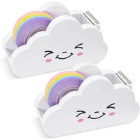 2er-Pack Klebebandabroller, Desktop-Klebebandspender, Klebebandabroller, Klebebandspender, Klebebandabroller, Klebefilmspender, mit 2 Rollen 2er-Pack Klebebandabroller, Desktop-Klebebandspender, Klebebandabroller, Klebebandspender, Klebebandabroller, Klebefilmspender, mit 2 Rollen von CSPARKV
