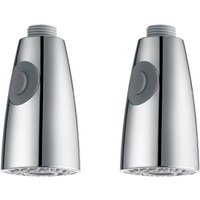 Csparkv - 2er-Pack Küchenarmatur-Spray, 2 Düsen, Ersatz-Wasserhahn-Kopfbrause für Wasserhahn, Ersatzbrause für Küchenmischer, Chrom, G1/2 Zoll Csparkv - 2er-Pack Küchenarmatur-Spray, 2 Düsen, Ersatz-Wasserhahn-Kopfbrause für Wasserhahn, Ersatzbrause für Küchenmischer, Chrom, G1/2 Zoll von CSPARKV