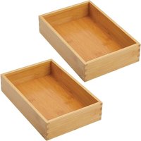 Csparkv - 2er-Set) 1 Stück Bambus-Schubladenaufbewahrung für die Küche – modularer Besteck-Organizer für Besteck, Geschirr usw. – von CSPARKV