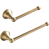 Csparkv - 2er-Set Badezimmerzubehör – Handtuch- und Toilettenpapierhalter aus antikem Messing, gebürstete Bronze von CSPARKV