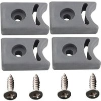 Csparkv - 4 Duschtürstopper mit Schrauben, vorgebohrt, Ersatz-Schiebetürstopper-Sets, Antikollisionsschutzblock, Duschzubehör von CSPARKV