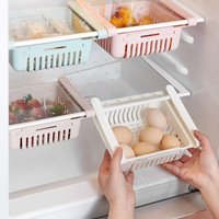 Csparkv - 4er-Pack) Ausziehbare Kühlschrank-Aufbewahrungsbox mit Schubladen-Organizer, Kühlschrank-Aufbewahrungsbox, sorgt für Ordnung im Kühlschrank von CSPARKV