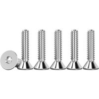 Csparkv - 50 Stück M3 x 16 mm Senkkopfschrauben mit Innensechskant Edelstahl A2 V2A Schrauben Norm din 7991 / iso 10642 Silber Edelstahlschrauben von CSPARKV