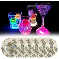 6 Stück LED-Untersetzer, leuchtende Untersetzer, LED-Untersetzer, selbstklebende LED-Untersetzer, drei bunte Abschnitte, weihnachtliche von CSPARKV