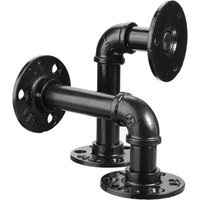 Csparkv - 8 x 15 cm schwarz) 2er-Set Vintage-Konsole aus Industriestahl von CSPARKV