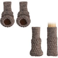Beige 4x Möbelfußsocken – Set mit 4x Endkappen für Stuhl-, Tisch- und Hockerfüße – Bodengleiter-Stuhlsocken aus Acryl - Csparkv von CSPARKV