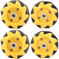 4,8 × 2,5 × 0,9 cm) (2 x linkes Rad, 2 x rechtes Rad) Mecanum-Radsatz Omnidirektionales Rad 48 mm / 1,9 Zoll Smart Robot Car Autoteile Zubehör diy von CSPARKV