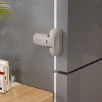 CSPARKV 2er-Pack aktualisierte kindersichere Kühlschrank-/Kühl-/Gefrierschrank-Türverriegelung, auf max. 1 Zoll (25 mm) Dichtungsstreifen aufsetzbar, von CSPARKV