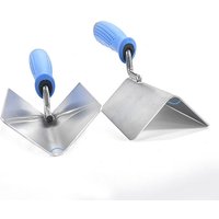 CSPARKV 2er-Set Eckenkelle aus Edelstahl – Eckkelle aus Edelstahl für den Innen- und Außenbereich – Eckenspachtel mit weichem Griff – hergestellt in CSPARKV 2er-Set Eckenkelle aus Edelstahl – Eckkelle aus Edelstahl für den Innen- und Außenbereich – Eckenspachtel mit weichem Griff – hergestellt in von CSPARKV