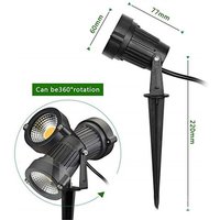 CSPARKV 2er-Set Gartenstrahler, 3-W-LED-Leuchtmittel im Lieferumfang enthalten, verstellbare Strahler mit Erdspieß und Wandmontage, Außenbeleuchtung CSPARKV 2er-Set Gartenstrahler, 3-W-LED-Leuchtmittel im Lieferumfang enthalten, verstellbare Strahler mit Erdspieß und Wandmontage, Außenbeleuchtung von CSPARKV