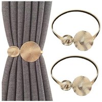 CSPARKV 38 cm Set mit 2 modernen Vorhang-Raffhaltern aus goldfarbenem Metall – Zubehör für die Inneneinrichtung von Wohnzimmer und Schlafzimmer von CSPARKV