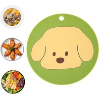 CSPARKV 4 Stück runde Cartoon-Untersetzer Cartoon-Tischset mit Wärmeisolierung Saugfähiger Getränkeuntersetzer mit Hundemuster, Isolierpads von CSPARKV