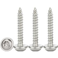 CSPARKV 50 Stück selbstbohrende Blechschrauben M3 x 20 mm, Torx-Bohrschraube mit Unterlegscheibe, Edelstahl A2 V2A, Holzschrauben mit flachem von CSPARKV