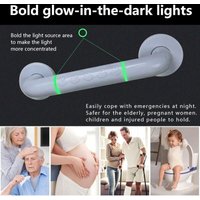 CSPARKV Haltegriff für ältere Menschen, 2er-Set Dusch-Haltegriff 30 cm – Weiß – Toiletten-Haltegriff für Badezimmer aus Edelstahl, Dusch-Haltegriff von CSPARKV