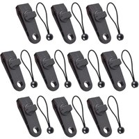 10 Sets Multifunktionale Planenklammer Zeltklemmen Planenclip mit schwarzer elastischer Kordel für Planen Markisen Camping Wohnwagenabdeckungen von CSPARKV