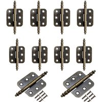 Csparkv - 10 Stück antike Metallscharniere, 70 x 35 mm, Bronze, Eisenscharniere, klassisches Design, für Schränke, Türen, Truhen, Aufbewahrungsboxen von CSPARKV