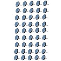 Csparkv - 19 mm) 50 Stück aufnagelbare Teflon-Stuhlgleiter, runde Teflon-Möbelgleiter, Stuhlgleiter mit Teflon-Nagel, aufnagelbare Filz-Stuhlgleiter von CSPARKV