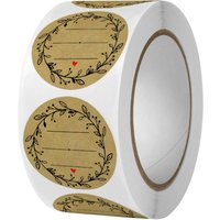Csparkv - 2 Stück, Kraftpapier-Siegelaufkleber, Verpackungsdekoration, handgeschriebene Segensaufkleber, runde Rollen, Feiertags-Backetiketten Csparkv - 2 Stück, Kraftpapier-Siegelaufkleber, Verpackungsdekoration, handgeschriebene Segensaufkleber, runde Rollen, Feiertags-Backetiketten von CSPARKV