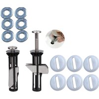 Csparkv - 2 Stück Toilettensitz-Befestigungsbolzen, 304 Edelstahl mit 2 Sätzen Unterlegscheiben, Toilettensitzschrauben, universelle austauschbare von CSPARKV