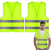 2 pcs Sicherheitsweste, Gelbe Reflektorweste, Gut sichtbare fluoreszierende Reflektorweste für Männer und Frauen, Universalgröße, 360° reflektierend, 2 pcs Sicherheitsweste, Gelbe Reflektorweste, Gut sichtbare fluoreszierende Reflektorweste für Männer und Frauen, Universalgröße, 360° reflektierend, von CSPARKV