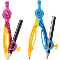 Csparkv - 2er-Set ergonomischer Lernzirkel für Mathematik und Geometrie, rundes Zeichenwerkzeug, Zirkel mit Bleistift, Zirkel mit Stifthalter Csparkv - 2er-Set ergonomischer Lernzirkel für Mathematik und Geometrie, rundes Zeichenwerkzeug, Zirkel mit Bleistift, Zirkel mit Stifthalter von CSPARKV