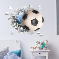 Csparkv - 3D-Fußball-Poster – Schlafzimmer-Wanddekoration für Kinder und Jugendliche – selbstklebender Fußball-Wandaufkleber – Jungenzimmer – von CSPARKV