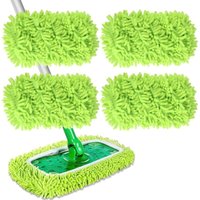 Csparkv - 4 Stück Mikrofaser-Mopptücher für Swiffer-Kehrmaschine, Dampfwischer-Nachfüllung, Feuchttücher-Abdeckung, wiederverwendbare waschbare Csparkv - 4 Stück Mikrofaser-Mopptücher für Swiffer-Kehrmaschine, Dampfwischer-Nachfüllung, Feuchttücher-Abdeckung, wiederverwendbare waschbare von CSPARKV