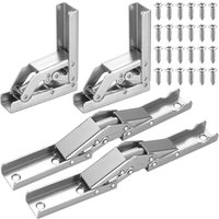 Csparkv - 4 Stück Türscharniere, 90 Grad/180 Grad klappbare Regalscharniere, Scharniere für klappbare Konsolentischregale, Schranktürscharniere für von CSPARKV