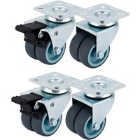 4er-Set Möbelrollen 50 mm – Lenkrollen mit Bremse – 2 Rollen mit Bremse, 2 Lenkrollen, Schwerlastrollen für den Innen- und Außenbereich – 4er-Set Möbelrollen 50 mm – Lenkrollen mit Bremse – 2 Rollen mit Bremse, 2 Lenkrollen, Schwerlastrollen für den Innen- und Außenbereich – von CSPARKV
