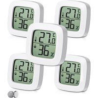 Csparkv - 5 Stücke Digitales Innenthermometer Hygrometer, Komfortstufenanzeige, Kleines Hochpräzises Digitales Thermometer Hygrometer, von CSPARKV
