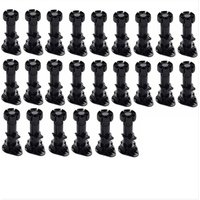 60mm-80mm)24 Stück Kunststoff-Schrankbeine, Möbelbeine, verstellbare Möbelbeine, schwarze Kunststoff-Möbelfüße mit Clip-Befestigungsbasis für von CSPARKV