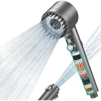 Csparkv - Anti-Kalk-Duschkopf mit Filter und 1,5 m Schlauch, Hochdruck-Wasserspar-Duschkopf, Duschfilter, 3 + 1 Düsenarten Csparkv - Anti-Kalk-Duschkopf mit Filter und 1,5 m Schlauch, Hochdruck-Wasserspar-Duschkopf, Duschfilter, 3 + 1 Düsenarten von CSPARKV