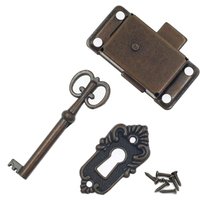 Csparkv - Antikes Schranktürschloss, antikes Schloss-Set – dekoratives Schloss mit Schlüsseln und Schrauben – für Briefkästen, Schließfächer, von CSPARKV