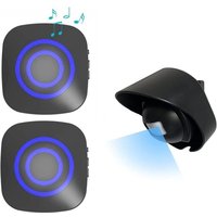 Bewegungsmelder-Alarm, kabelloses Heimsicherheits-Alarmsystem mit 1 PIR-Bewegungssensor und 2 Empfängern, 38 Klingeltönen, Diebstahlsicherer von CSPARKV