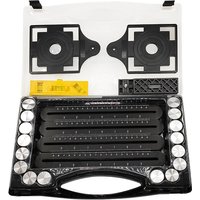 Box Mehrwinkel-Fliesenmesslineal – Schwarzes Eckwerkzeug – Eckschablone aus Aluminiumlegierung – 12 Seitenwerkzeuge – Geeignet für Zimmerei, von CSPARKV