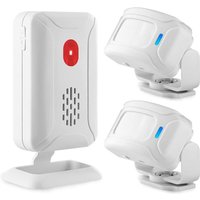 Csparkv - Eingangstürklingel, Bewegungsmelder, kabellose Türklingel, Hausalarmsystem-Set mit 2 Sensoren und 1 Empfänger, elektronisches von CSPARKV