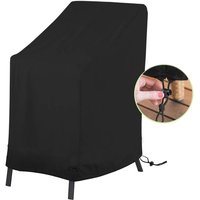 Gartenstuhl-Abdeckung, wasserdichte Schutzhülle für Gartenstühle, Abdeckung für stapelbare Sessel, 210D Oxford-Gewebe mit Seil und Schnalle (120 x 65 von CSPARKV